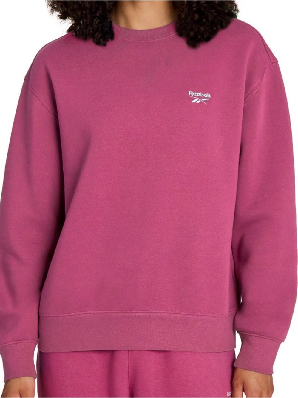 Reebok Women's Crewneck Sweatshirt. Studio Pink. Medium
